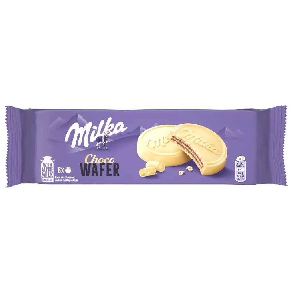 MILKA CHOCO WAFER 6× AVEC DU CHOCOLAT AU LAIT DU PAYS ALPIN 180G