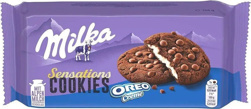 MILKA SENSATIONS COOKIES OREO CREME 156G