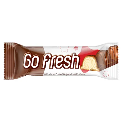 GO FRESH COCOA COATED AND COCOA DECORATED WAFER WITH MILKY CREAM 20G