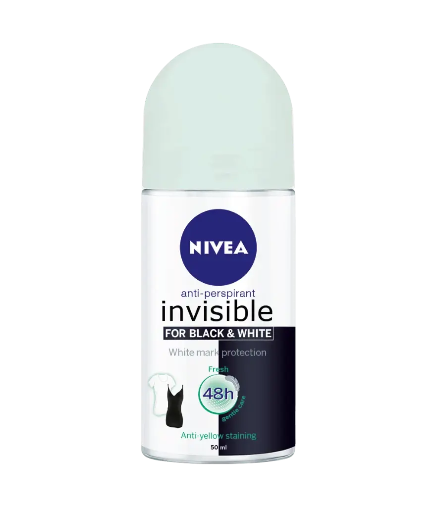 NIVEA BLACK ET WHITE INVISIBLE ×5 48H ANTI-PERSPIRANT 50ML
