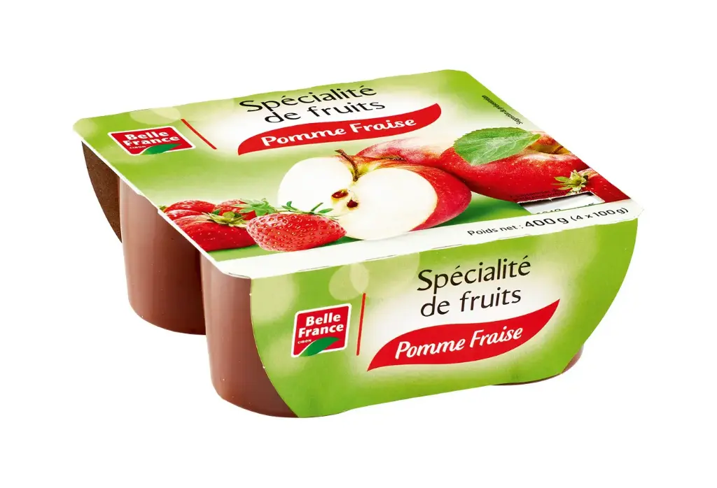 BELLE FRANCE SPECIALITE DE FRUITS POMME FRAISE 400G(4×100G)