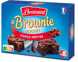 BROSSARD LE BROWNIE POCKET CHOCO PEPITES 8×30G=240G