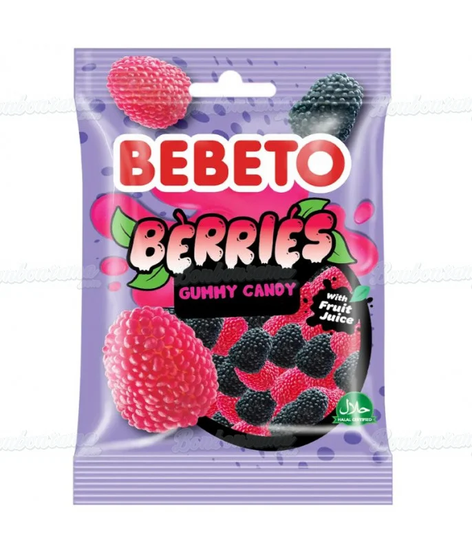 BEBETO BERRIES GUMMY CANDY WITH FRUIT JUICE 80G
