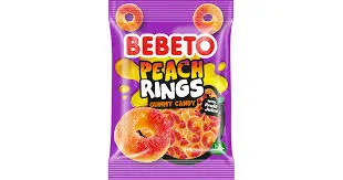 BEBETO PEACH RINGS GUMMY CANDY 80G