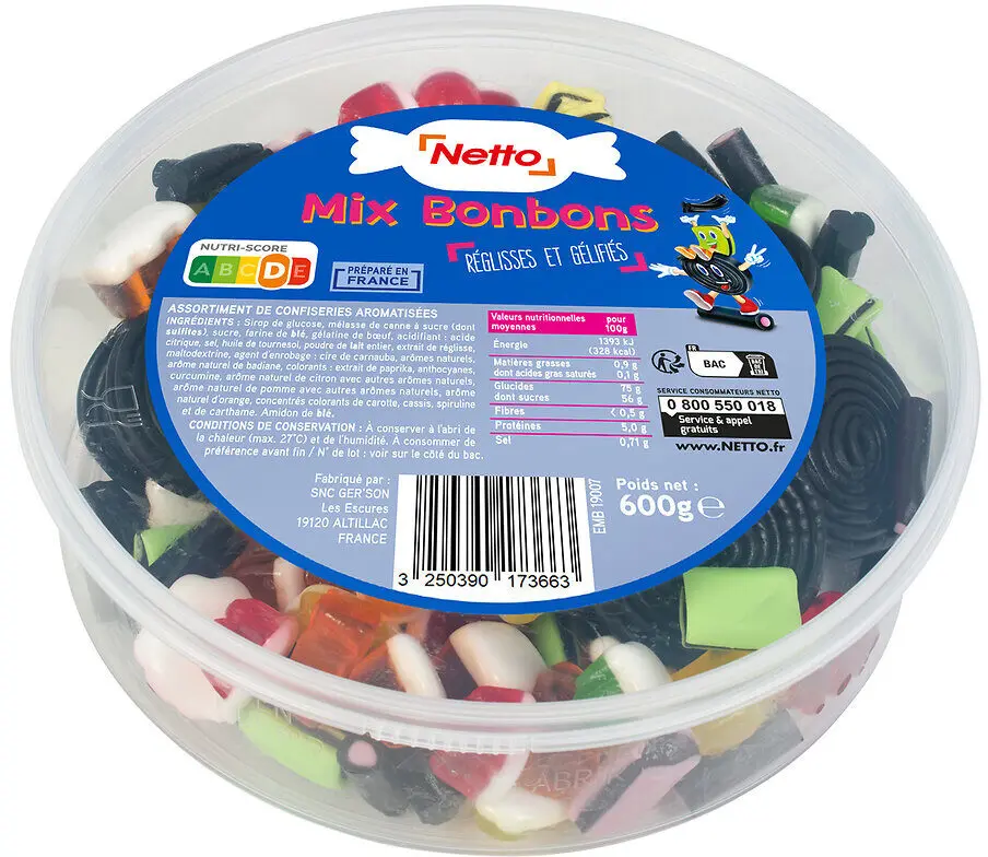 NETTO MIX BONBONS 600G