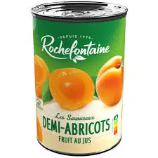 ROCHE FONTAINE DEMI-ABRICOTS FRUIT AU JUS 240G