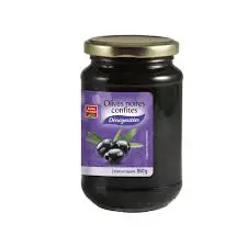 OLIVES NOIRES CONFITES DENOYAUTEES 160G