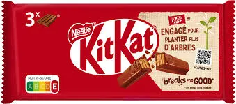 NESTLE KITKAT ENGAGE POUR PLANTER PLUS D'ARBRES 3X41.5G