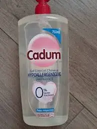 CADUM GEL CORPS ET CHEVEUX HYPOALLERGENIQUE SANS SULFATE 0% SAVON COLORANT PEAU RESPECTEE 750ML