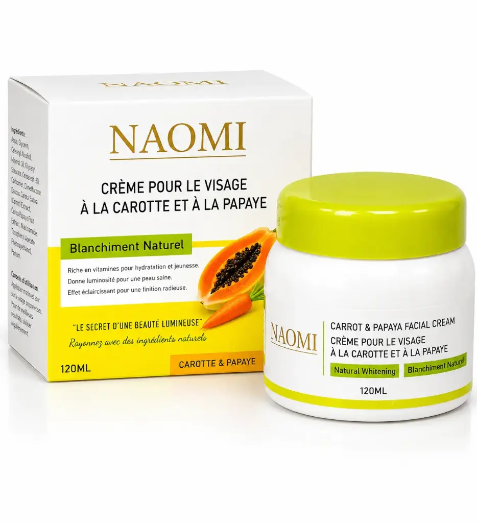 NAOMI CREME POUR LE VISAGE A LA CAROTTE ET A LA PAPAYE 120ML