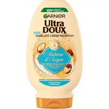 GARNIER ULTRA DOUX DEMELANT CREME NOURRISSANT RICHESSE D'ARGAN CREME D'AMANDE ET HUILE D'ARGAN DU MAROC 200ML