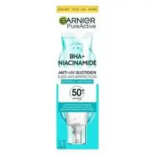 GARNIER PUREACTIVE BHA+NIACINAMIDE ANTI-UV QUOTIDIEN FLUIDE ANTI-IMPERFECTIONS 50+SPF 40ML