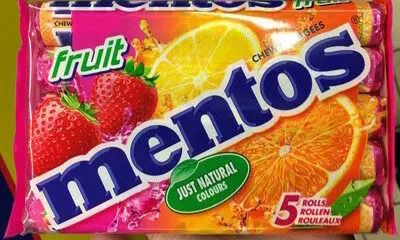 MENTOS GOUT FRUIT 5ROULEAUX 100G