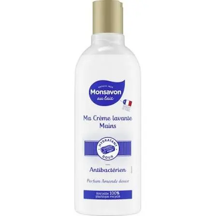 MONSAVON AU LAIT MA CREME LAVANTE MAINS ANTIBACTERIEN PARFUM AMANDE DOUCE 300ML