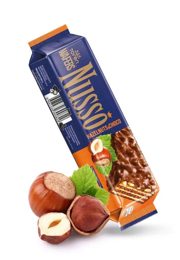 TOREN WAFERS NUSSO HAZELNUT&CHOCO 35G