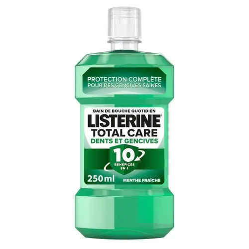 LISTERINE TOTAL DENTS ET GENCIVES 10 BENEFICES EN 1MENTHE FRAICHE  250ML