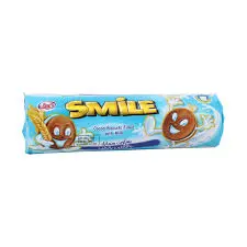 SMILE COCOA BISCUITS FILLED WITH MILK 190G