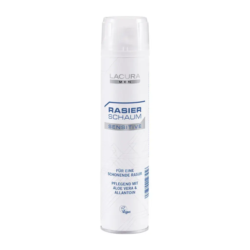 LACURA MEN RASIER SCHAUM SENSITIVE FUR EINE SCHONENDE RASUR PFLEGEND MIT ALOE VERA 300ML
