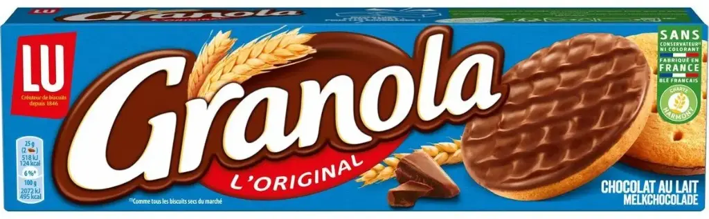 LU GRANOLA L'ORIGINAL GOUT CHOCOLAT AU LAIT 200G