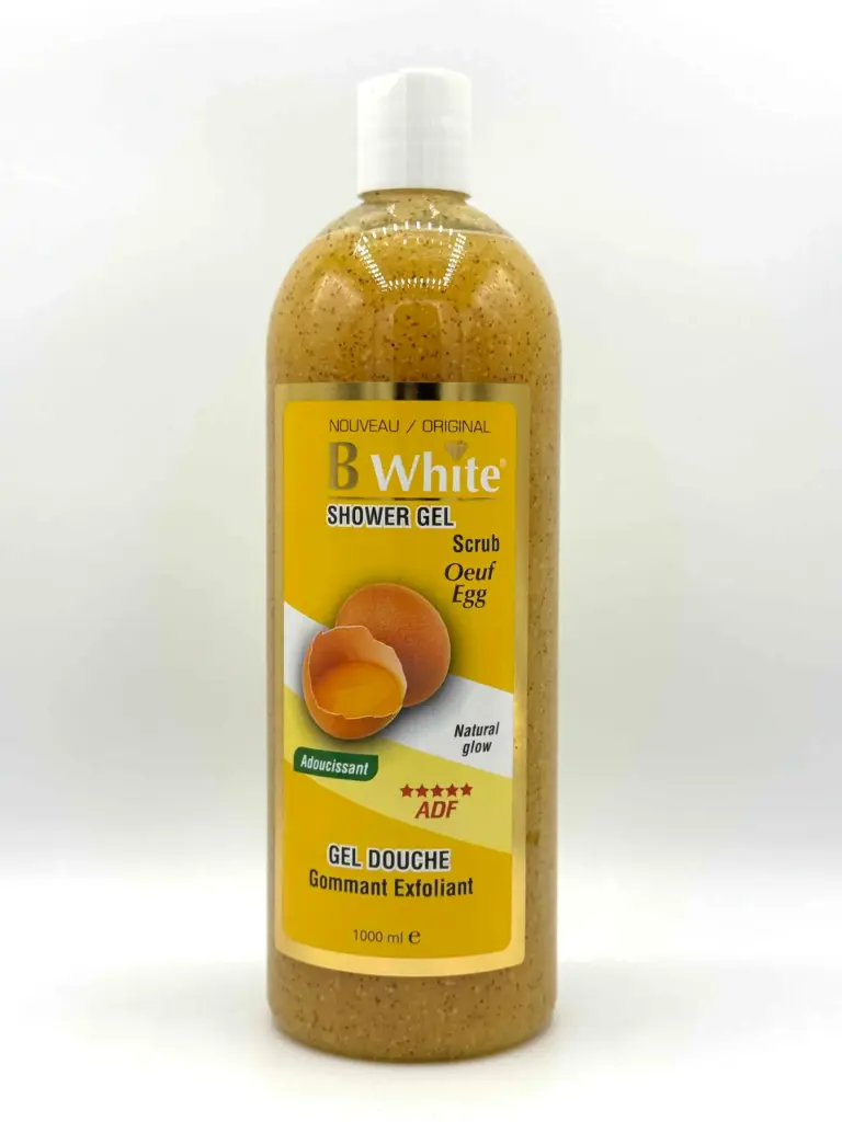 B WHITE SHOWER GEL SCRUB OEUF EGG ADOUCISSANT 1000ML