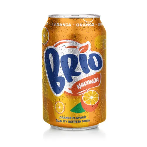 BRIO NARANJA ORANGE FLAVOUR QUALITY REFRESH SODA 33CL