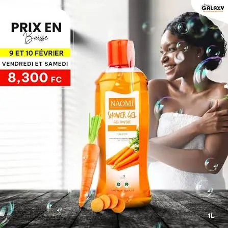 NAOMI SHOWER GEL CARROT 1000ML