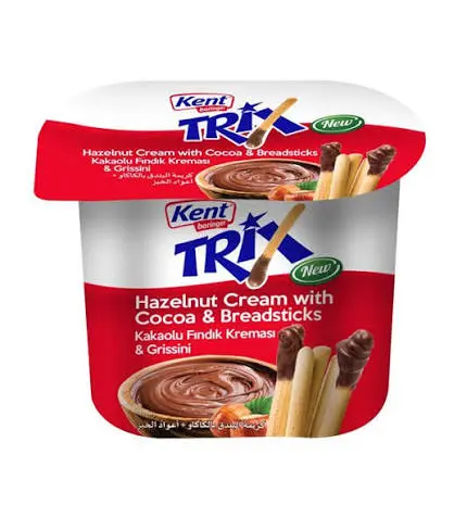 KENT BORINGER TRIX HAZELNUT CREAM WITH COCOA & BREADSTICKS 56G