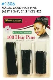 MAGIC GOLD 100 HAIR PINS 