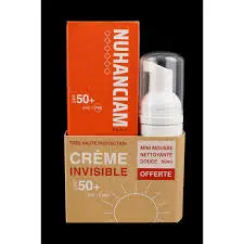 NUHANCIAM CREME INVISIBLE SPF50+AVEC MINI MOUSSE 50ML+50ML