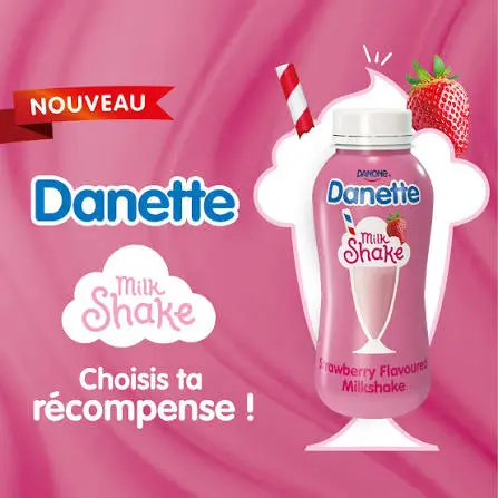 DANONE DANETTE MILK SHAKE STRAWBERRY 275ML