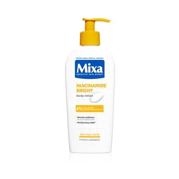 MIXA SENSITIVE SKIN EXPERT NIACINAMIDE BRIGHT BODY LOTION 4% SHEA BUTTER, NIACINAMIDE & VITAMIN C9 DRY DULL SKIN 250ML