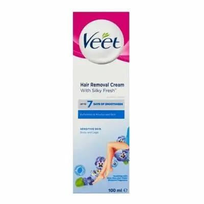 VEET SILKY FRESH HAIR REMOVE CREAM SENSITIVE SKIN BODY & LEGS 100ML