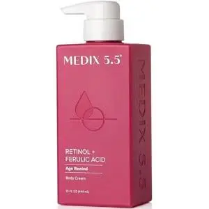 MEDIX 5.5 RETINOL + FERULIC ACID AGE REWIND BODY TREATMENT CREAM 444ML
