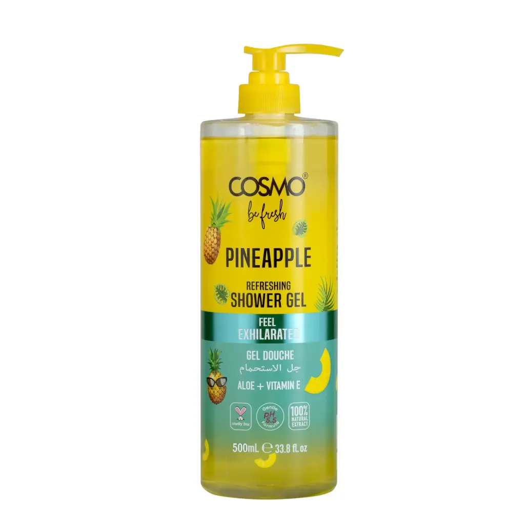 COSMO PINEAPPLE REFRESHING SHOWER GEL FEEL RELAXED ALOE+VITAMIN E 1000ML