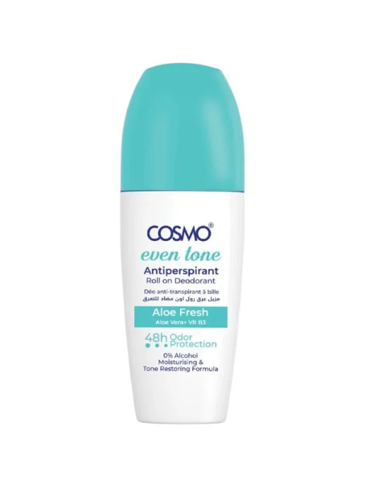 COSMO EVEN TONE ANTIPERSPIRANT ROLL ON DEODORANT ALOE FRESH 48H ODOR PROTECTION 50ML