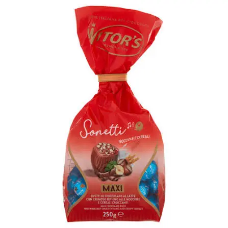 SONETTI NOCCIOLE E CEREALI MILK CHOCALATE EGGS ZITH HAZELNUT CREAMY 250G