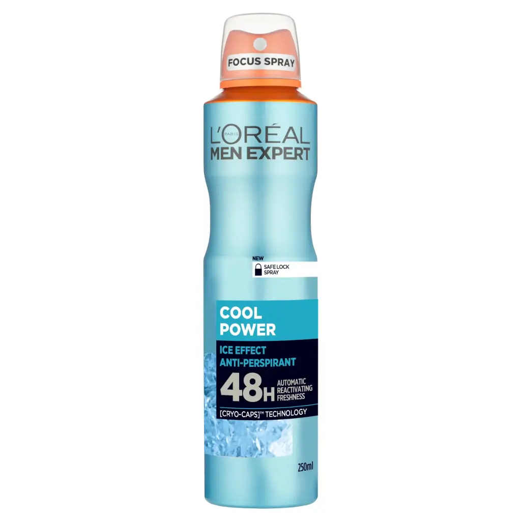 L'OREAL MEN EXPERT COOL POWER ICE EFFECT ANTI-PERSPIRANT 48H AUTOMATIC REACTIVATING FRESHNESS 250ML