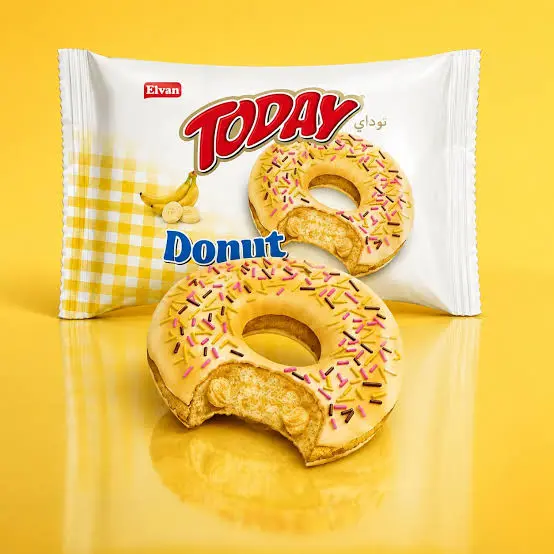 ELVAN TODAY DONUT BANANA FLAVOUR COATED SAUCE CAKE 40G