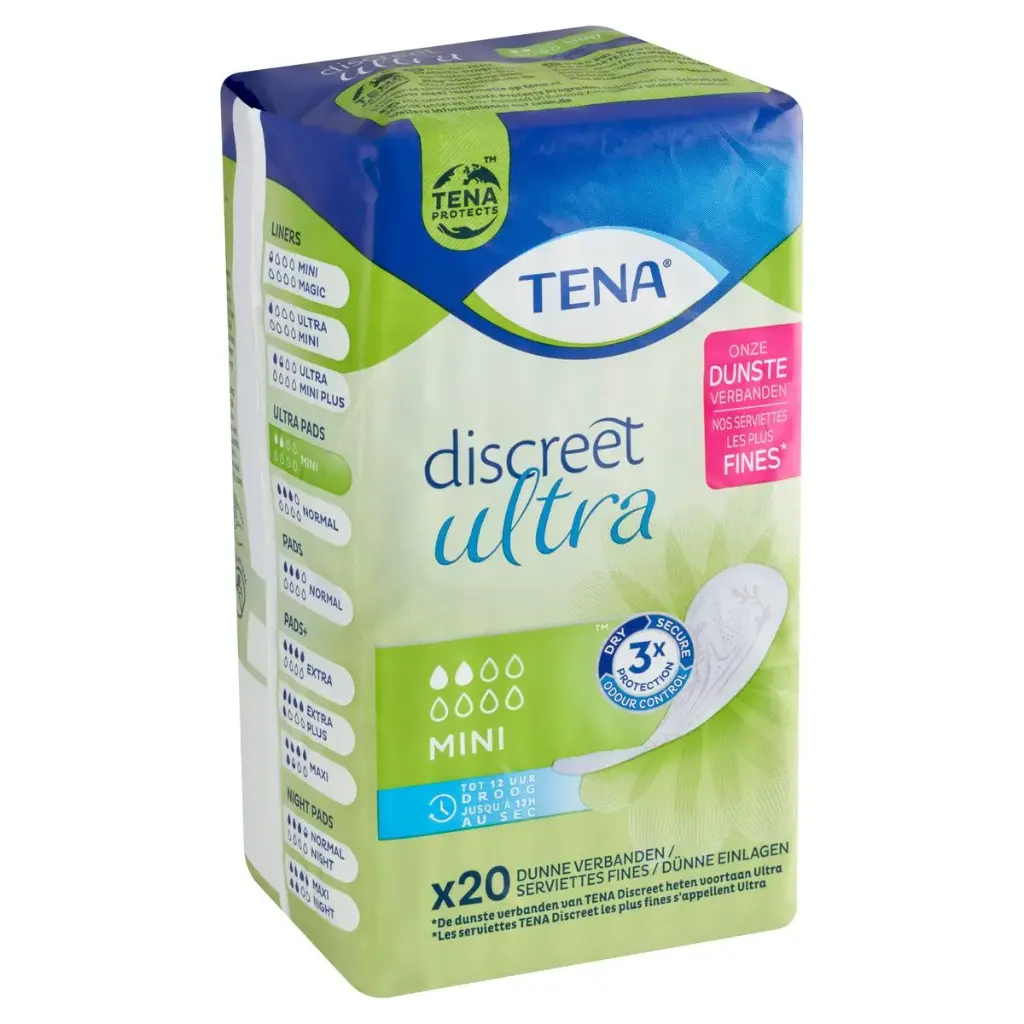 TENA DISCREET ULTRA MINI ×20SERVIETTES FINES 