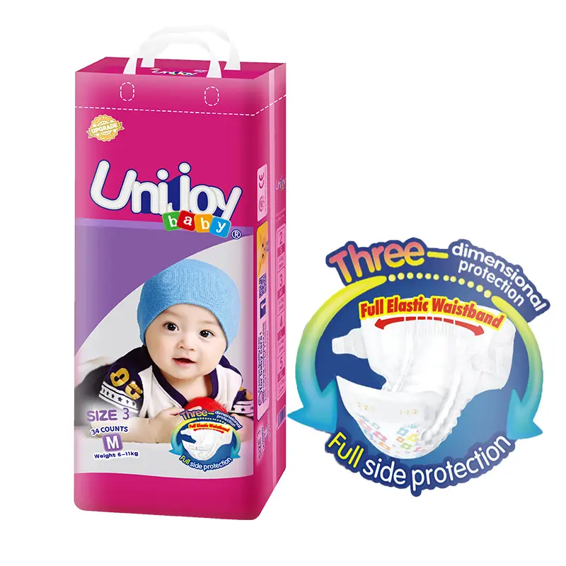 UNIJOY BABY SIZE 3 34 COUNTS M WEIGHT 6-11KG