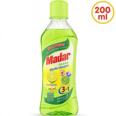 MADAR RENZO MULTI-USAGES AU CITRON 3×1 NETTOIE & PARFUM PETIT 
