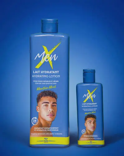 XMEN LAIT HYDRATANT POUR PEAUX SECHE SENSIBLES ET SECHES MENTHE-MINT 500ML