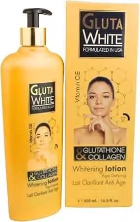 GLUTA WHITE FORMULATED IN USA VITAMIN C.E GLUTATHIONE & COLLAGEN LAIT CLARIFIANT ANTI AGE 500ML