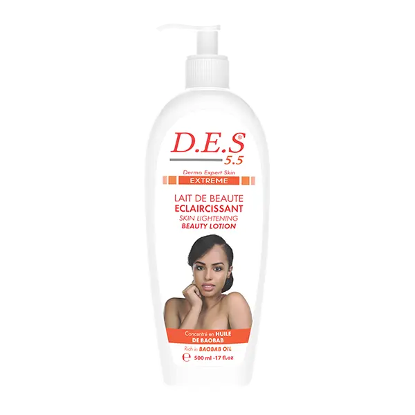 D.E.S 5.5 EXTREME LAIT DE BEAUTE ECLAIRCISSANT CONCENTRE EN HUILE DE BAOBAB 225ML