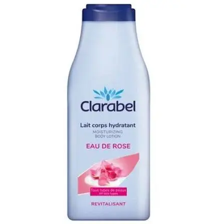 CLARABEL LAIT CORPS HYDRATANT EAU DE ROSE ALL SKIN TYPES REVITALISANT 250ML