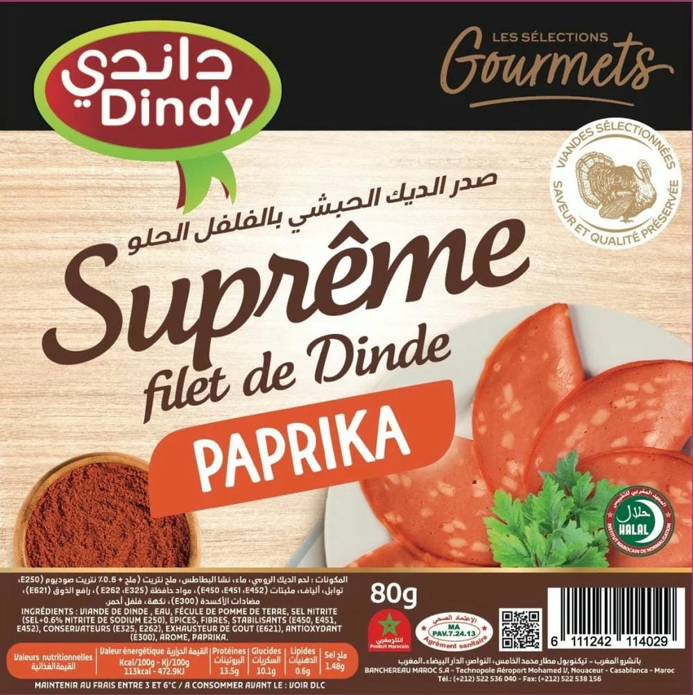 GOURMETS DINDY SUPREME FILET DE DINDE PAPRIKA 80G
