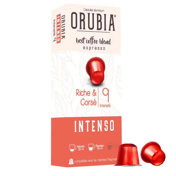 ORUBIA BEST COFFEE BLEND ESPRESSO RICHE & CORSE 9 INTENSITE INTENSO 50G