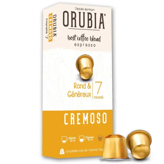 ORUBIA BEST COFFEE BLEND ESPRESSO ROND & GENEREUX 7 INTENSITE CREMOSO 50G