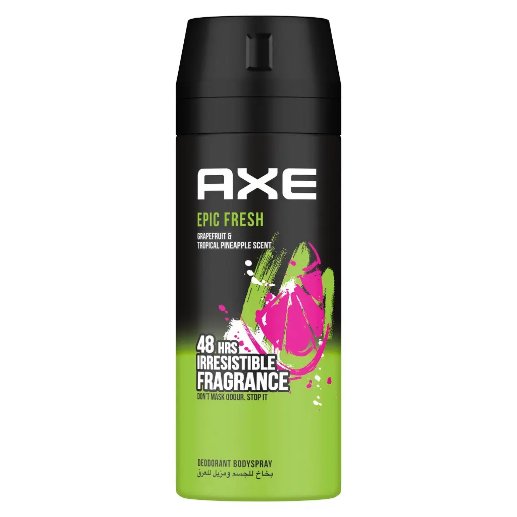 AXE EPIC FRESH GRAPEFRUIT & TROPICAL PINEAPPLE SCENT 48H DEODORANT BODY SPRAY 150ML