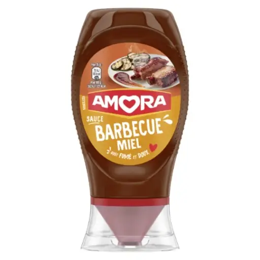 [8712566381340] AMORA SAUCE BARBECUE MIEL 282G